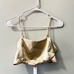 House Of Harlow Cream silky Crop Top Spaghetti Straps‎ NEW small
B6